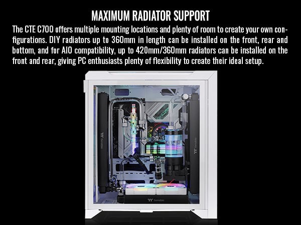 Thermaltake CTE C700 TG ARGB Snow Mid Tower Case